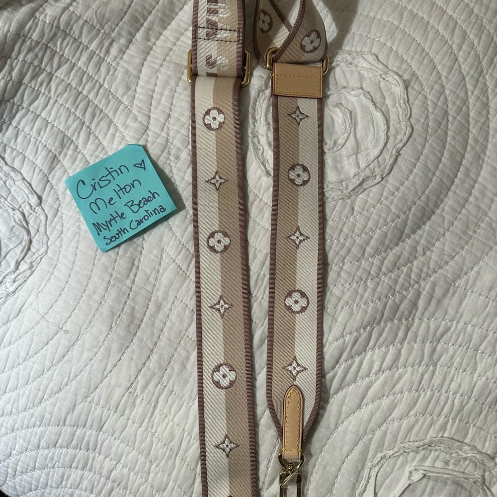 Sold on FB. Louis Vuitton Tan and Beige strap jacquard bandoliere - Picture 8 of 8